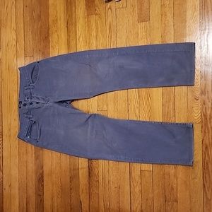 Blue-grey colored denim Hudson Byron 5-pocket straight leg pant in size 34